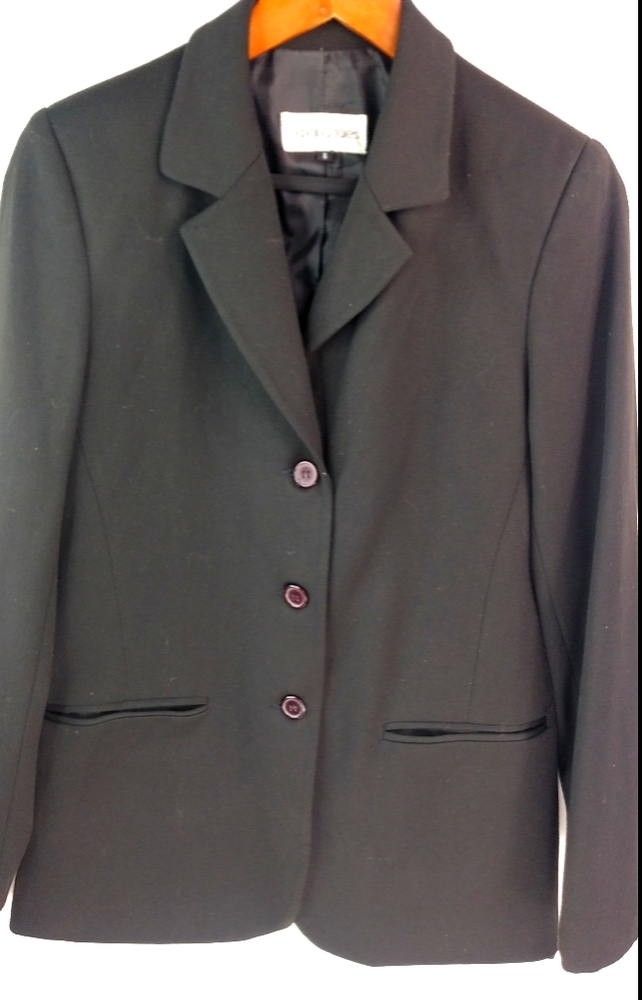 BLOOMINGDALES 6 Charcoal Gray Blazer - Picture 1 of 8